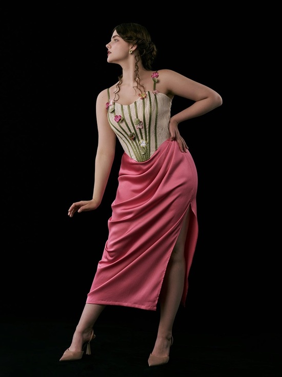Lacemade Dresses & Skirts - Curve & Plus Flower Vine Phantom Corset Dress by Lacemade